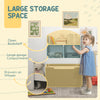 Qaba 3 Tier Kids Bookcase with Drawer, 2 Storage Compartment, for Nursery, Playroom, Bedroom, Classroom, White