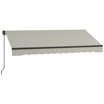 10' x 8' Retractable Awning, 280gsm UV Resistant Sunshade Shelter, for Deck, Balcony, Yard