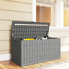 80 Gallon Resin Deck Box, Lockable Outdoor Storage Box, Splash-Resistant & UV Resistant Patio Storage Container