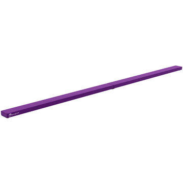 Soozier Poutre d'équilibre pliable de 7 pi, poutre de gymnastique avec noyau en bois, violette