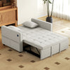 3‑in‑1 Convertible Sofa Bed, Pull Out Sleeper Sofa with USB Charging, Adjustable Backrest, Side Pockets