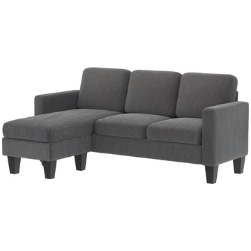 Sectional Sofa, L Shaped Couch, with Changeable Chaise or Ottoman