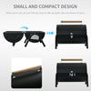 Outdoor Charcoal BBQ Grill, Tabletop Folding Barbecue Grill with Handle, 17.3