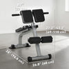 Soozier Roman Chair Back Extension Machine, Height Adjustable Hyperextension Bench, 38