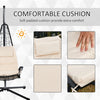 Outdoor Patio Wicker Hanging Egg Chair with Stand, Hammock Swing Chair with Cushion and Pillow, swing Chair with Stand, Cup Holder for Backyard, Garden, Porch, Beige