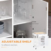 Modern Rolling Kitchen Island Cart with Drawer, Natural Wood Top, Towel Rack, Door Storage Cabinet, White