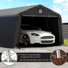 12' x 20' Portable Garage, Heavy Duty Carport Canopy with Ventilation Windows and Large Roll-up Door