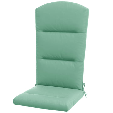 Patio Chair Cushion for Adirondack Chairs Replacement Cushion with Back and Ties, Green