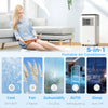 10,000 BTU Moible Air Conditioner 440 Sq. Ft., Dehumidifier Fan Auto Sleep with 24H Timer On/Off, Window Kit