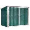 Outdoor Steel Wheelie Trash Can, Storage Shed With Double Door & Lid Rubbish Cover for 2 Trash Cans