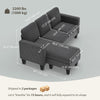 Sectional Sofa, L Shaped Couch, with Changeable Chaise or Ottoman