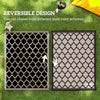 9'x12' Reversible Outdoor RV Rug, Patio Floor Mat, Plastic Straw Rug for Backyard, Deck, Beach, Camping, Black