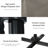 8' x 8' Square Patio Hanging Offset Umbrella with 360° Rotation, Aluminum Outdoor Cantilever Market Parasol, Light Grey