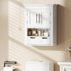 Bathroom Wall Cabinet, Medicine Cabinet, Toilet Storage Cabinet with Shelf for Living Room and Entryway, White