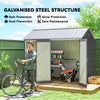 8.5' x 5.5' Metal Garden Storage Shed, Outdoor Tool Storage House with Lockable Door, Vents, Sloped Roof