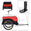 Bike Cargo Trailer Bicycle Luggage Carrier Cart with Cover Black Red