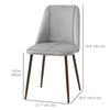 Upholstered Dining Chairs Set of 4, Velvet Accent Chair with Back and Wood-grain Steel Leg for Kitchen