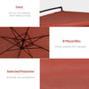 Offset Patio Umbrella with Net and Umbrella Base, Adjustable Cantilever Canopy with Cross Base, Weight Plates and 8 Ribs for Backyard, Poolside, Garden, Wine Red