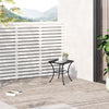 Square Outdoor Side Table, Metal Outdoor Patio Table, Garden Coffee Side Bistro Tables with Mesh Grid Top for Balcony, Porch, Backyard, 17.7