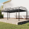 19' x 10' Pergola with Retractable Canopy, Patio Pergola with Sun Shade Shelter, UV50+, for Patio, Garden