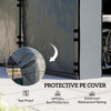 Carport Replacement Canopy Cover Sidewalls for 10' x 15' Carport, UPF50+ Waterproof Garage Car Shelter Tarp, Dark Grey