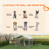 6.6' x 6.6' x 4.9' Outdoor Dog Kennel Heavy Duty Galvanized Steel Chain Link with UV-resistant Roof