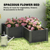 Vinyl Raised Garden Bed Kit, 3 x 3 x 1ft Elevated Garden Box with Open Bottom, Screwless Outdoor Planter Box