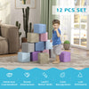Soozier 12 Piece Soft Play Blocks Soft Foam Toy Building And Stacking Blocks - Multicolours