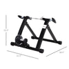 Soozier Foldable Indoor Bike Trainer, Stationary Bicycle Stand for Riding Exercise, 26-28