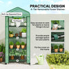 Portable Greenhouse, Outdoor Hot House Plant Flower Greenhouse with 4 Tier Shelves, PE Cover, Green