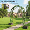 Garden Arch Outdoor Trellis Arbor with 2 Planter Boxes, 90.6