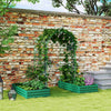 Metal Raised Garden Bed with Trellis for Climbing Plants, Galvanized Garden Bed Kit Outdoor Garden Box with Trellis