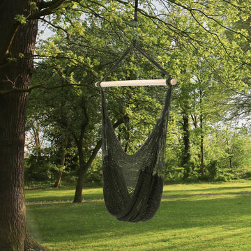 Portable Hammock Chair, Hanging Woven Hammock Swing Chair Sleeping Bed for Outdoor Garden Yard Camping, Army Green