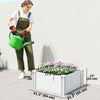 Vinyl Raised Garden Bed Kit, 2 x 2 x 1ft Modular Elevated Garden Box with Slotting Legs and Open Bottom, White