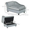 Pet Sofa Dog Couch Chaise Lounge Pet Bed with Storage Function Small Sized Dog Various Cat Sponge Cushioned Bed Lounge, Black
