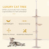 8.5ft Cat Climbing Tree 5-Tier Kitty Activity Center with Scratching Post Beige
