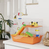 3 Tiers Hamster Cage for Gerbil, Dwarf Hamster with Tunnels, Water Bottle, Exercise Wheel, 18
