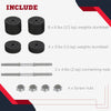 Soozier 66 lbs Adjustable Dumbbells Weight Set Dumbbell Hand Weight Barbell for Body Fitness Lifting Training for Home Office Gym, Black