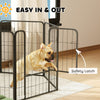 6 Panels Heavy Duty Dog Playpen Outdoor Indoor with Door & Strap, 31.5