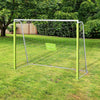 Soozier 6ft x 4ft Soccer Goal Net with Metal Frame, PE Mesh, Ground Stakes, Easy Assembly, Yellow