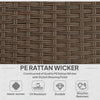 3pcs Modern Rattan Sofa Set, Wicker Patio Furniture Set with Coffee Table, Cushions, Pillows