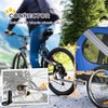 Dog Bike Trailer Pet Cart Bicycle Wagon Cargo Carrier Attachment for Travel with 3 Entrances Large Wheels, White