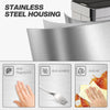 13.2 Gallon Sensor Can, Automatic Garbage Can with Soft-Close Butterfly Lid, Fingerprint-Proof Stainless Steel, Silver