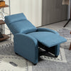Single Recliner Sofa, Manual Home Theater Seating, Single Reclining Sofa Chair with Padded Seat for Living Room, Blue