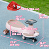 Qaba Kids Wiggle Car w/ Parent Traction Rope, Music, Light