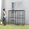 Weld Wire Catio Outdoor Indoor with Waterproof Cover, 4 Jumping Platforms, Hammock, 69