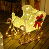 Outdoor Lighted Deer Xmas Decor, Light Up Reindeer Christmas Decoration w/ 170 LED Lights for Holiday, Garden, White