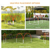 Dog Agility Kit Pet Obstacle Course Training Equipment Outdoor with Weave Poles, Carry Bag, Orange