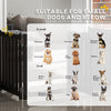 Foldable Dog Gate with Door, 4 Panels Fressstanding Pet Gate, Black