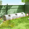 Portable Mini Greenhouse, Tunnel Growing Tent with 5 Mesh Windows and Steel Frame,10' x 3' x 2', White
